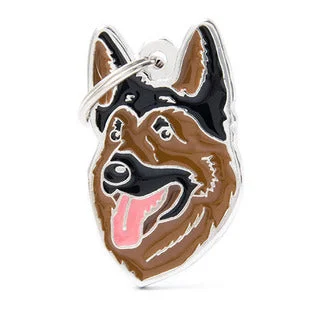 My Family USA Pet Tag - Dog Breeds - German Shepherd - Brown & Black