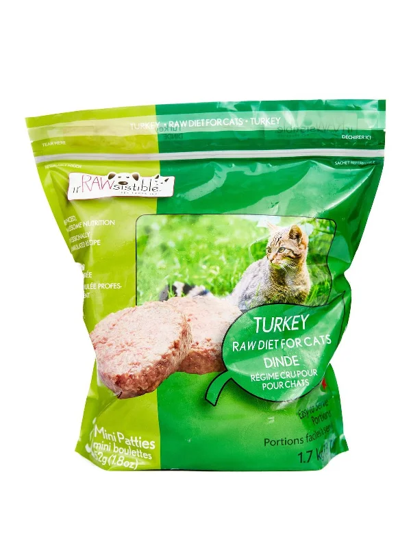 IrRAWsistible -  Bone-In Turkey Mini Patties for CATS 1.7kg