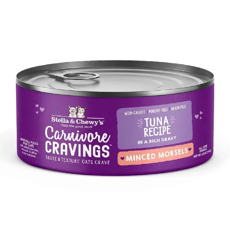 Stella & Chewy's Wet Cat Food Carnivore Cravings Minced Morsels Tuna Recipe