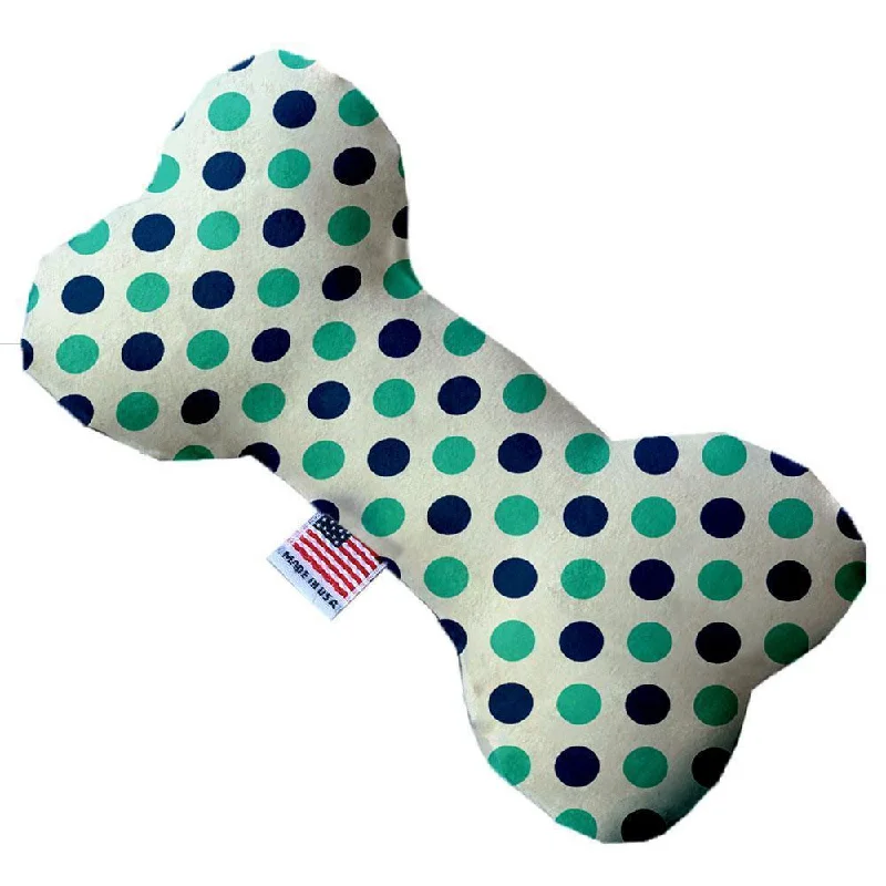 Plush Bone Dog Toy Aquatic Dots