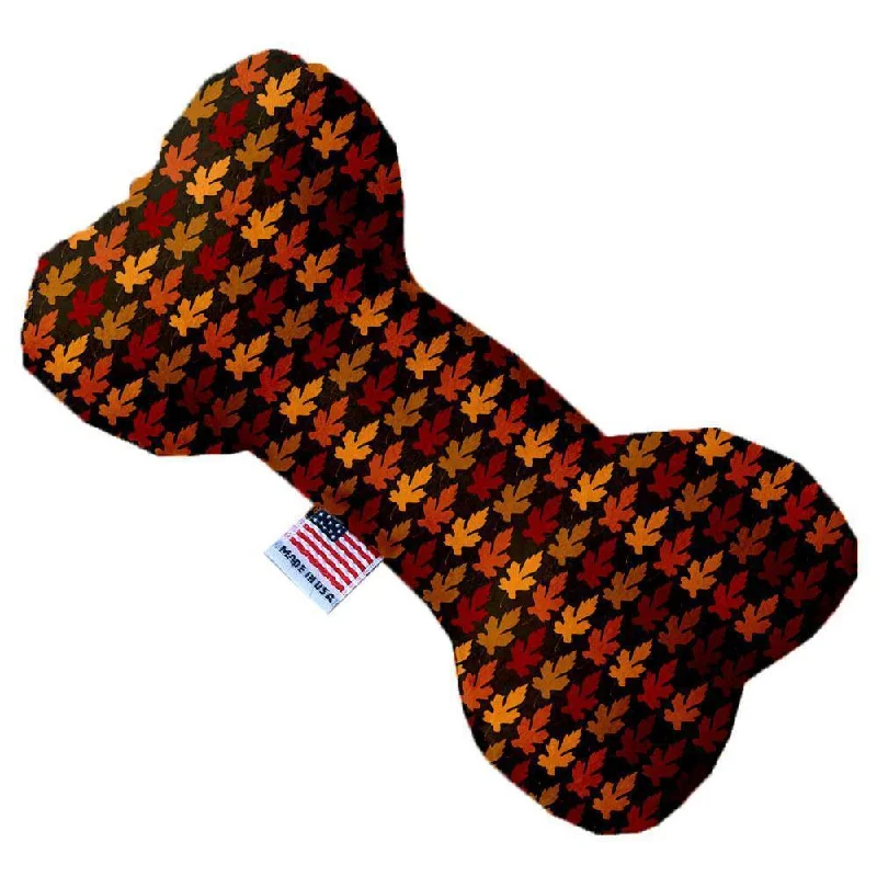 Plush Bone Dog Toy Autumn Leaves