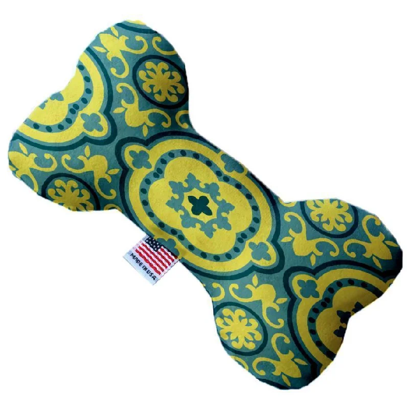 Plush Bone Dog Toy Blue And Yellow Morocco