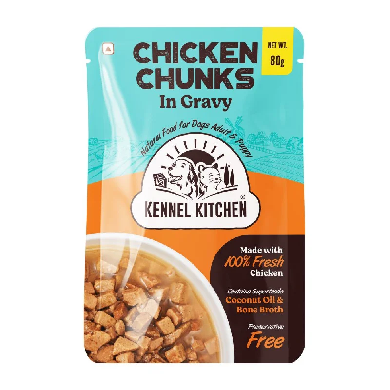 Kennel Kitchen Chicken Chunks in Gravy Adult and Puppy Wet Dog Food