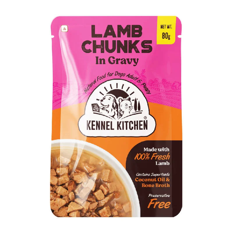 Kennel Kitchen Lamb Chunks in Gravy Puppy & Adult Wet Dog Food