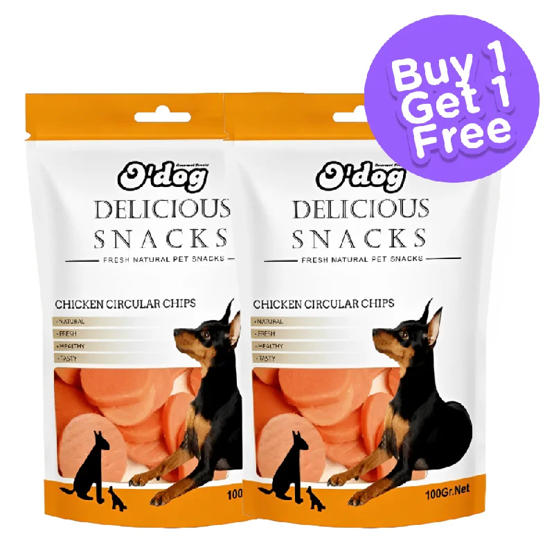 O'Dog Chicken Circular Chips Jerky Dog Treats (Buy 1 Get1) (Limited Shelf Life)