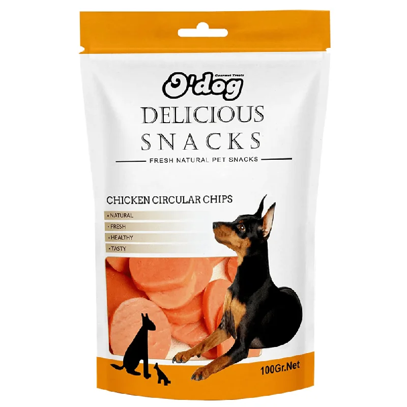 O'Dog Chicken Circular Chips Jerky Dog Treats (Limited Shelf Life)