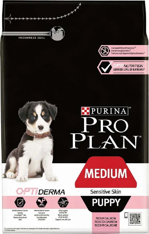 PRO PLAN Hrană uscată SENSITIVE SKIN pt câini Puppy Medium Breed, cu Somon 12kg