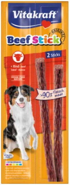 VITAKRAFT Delicatese pentru câini Beef Stick cu Vită 2 bucăţi, 24g