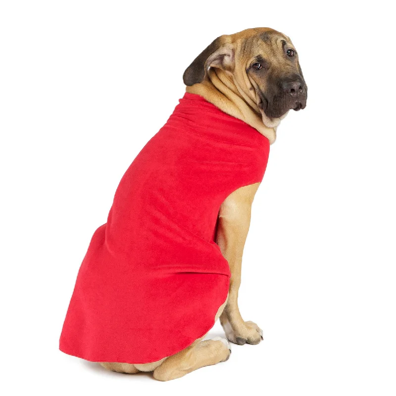 GOLD PAW | Stretch Fleece in Red