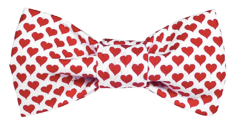 TRISH HAMPTON | Red Hearts Bow Tie